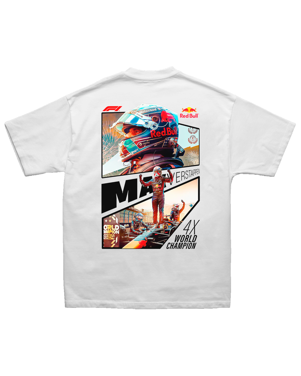 Tee Red Bull F1 Max Verstappen 4X World Champion
