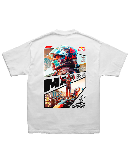 Tee Red Bull F1 Max Verstappen 4X World Champion