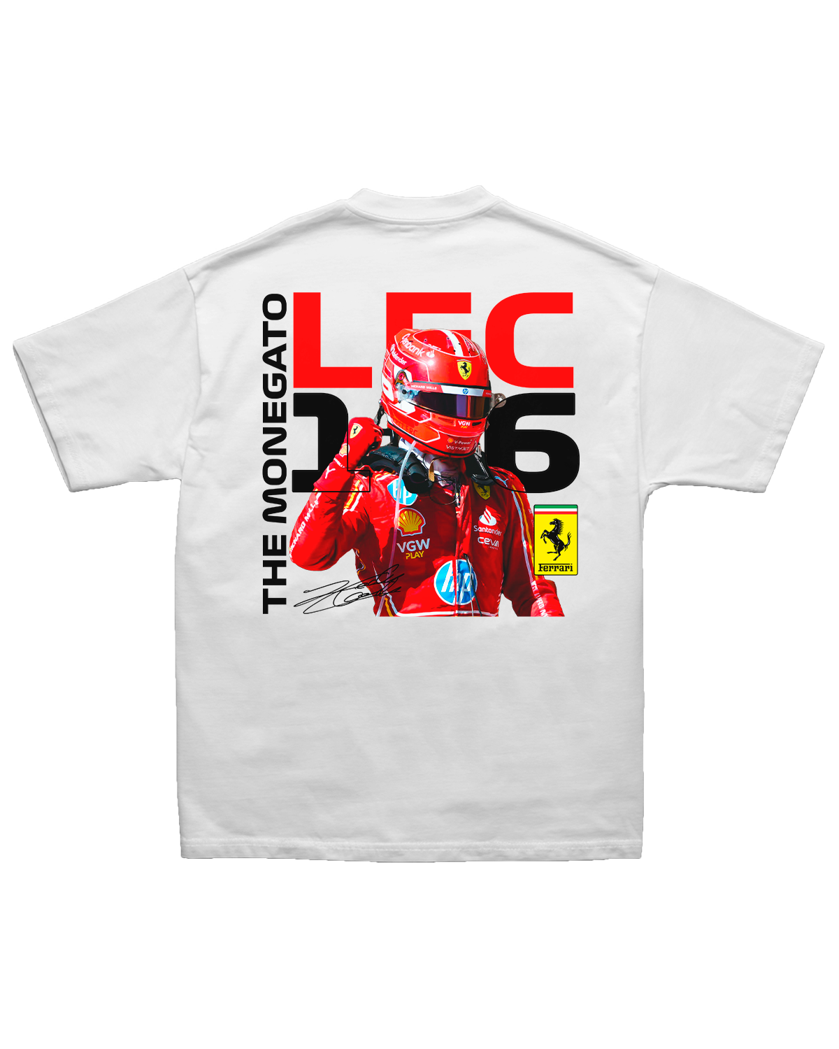 Tee Ferrari F1 Charles Leclerc The Monegato