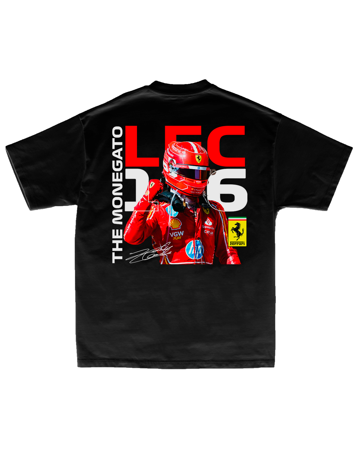 Tee Ferrari F1 Charles Leclerc The Monegato