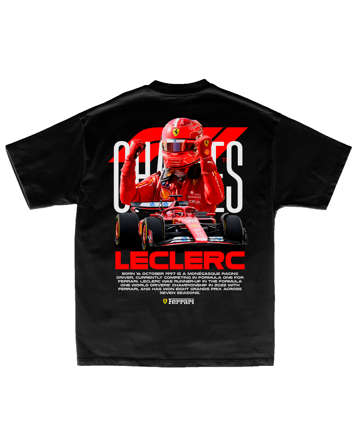 Tee Ferrari F1 Charles Leclerc Victory Edition