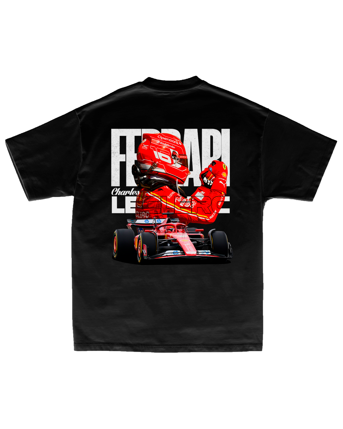 Tee Ferrari F1 Charles Leclerc Victory Pose