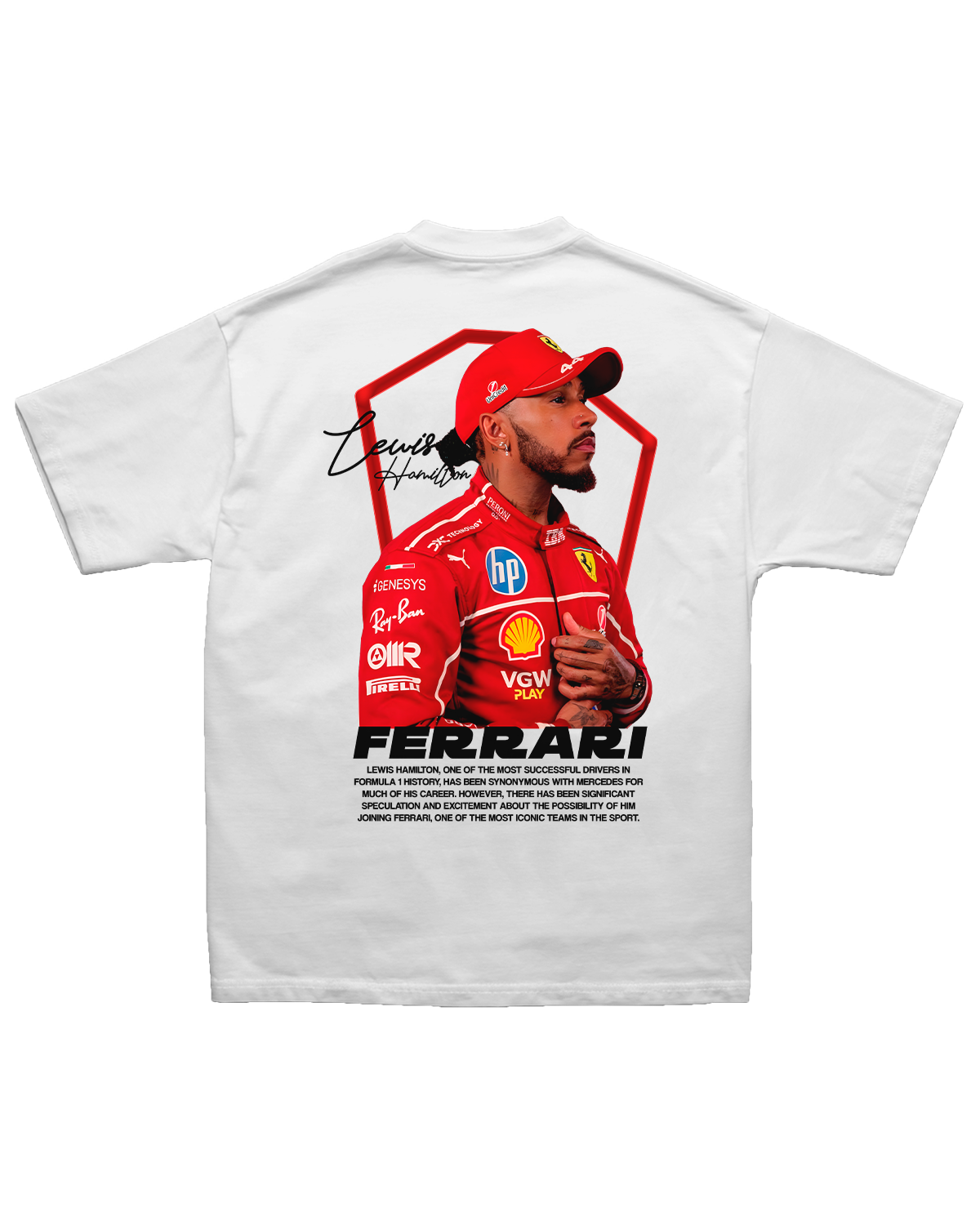 Tee Ferrari F1 Lewis Hamilton Profile Edition