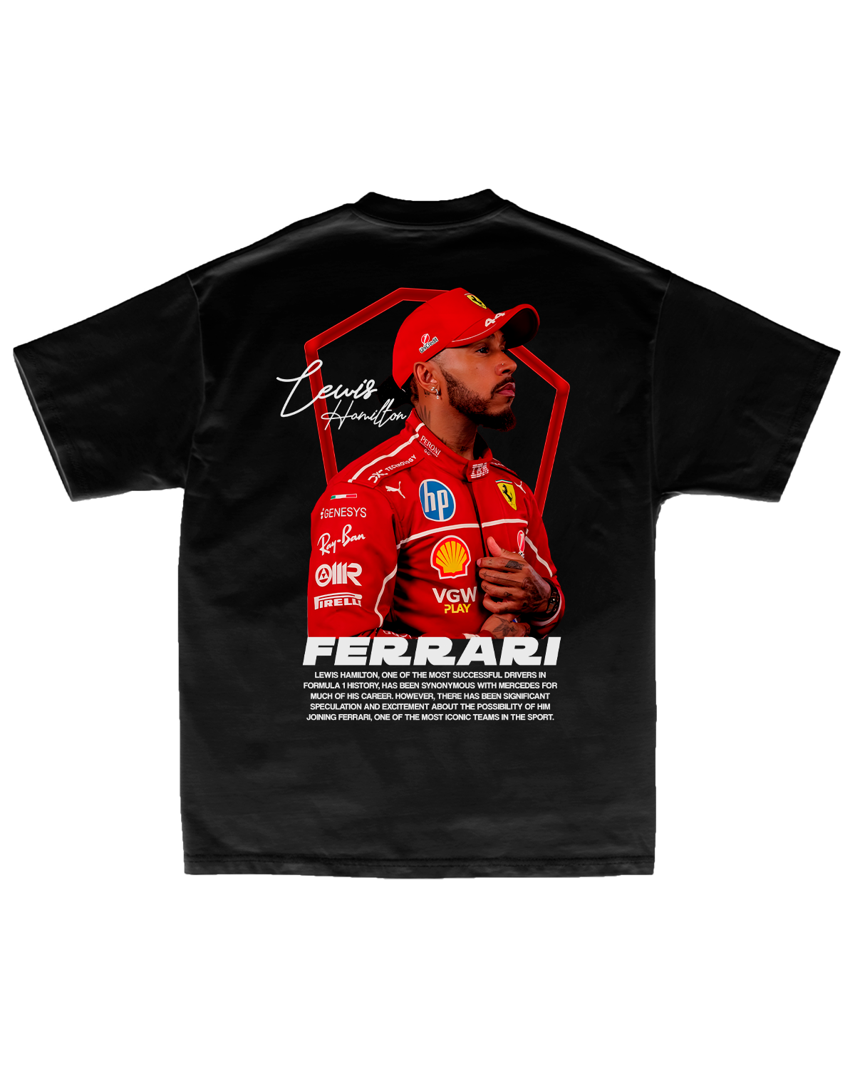 Tee Ferrari F1 Lewis Hamilton Profile Edition