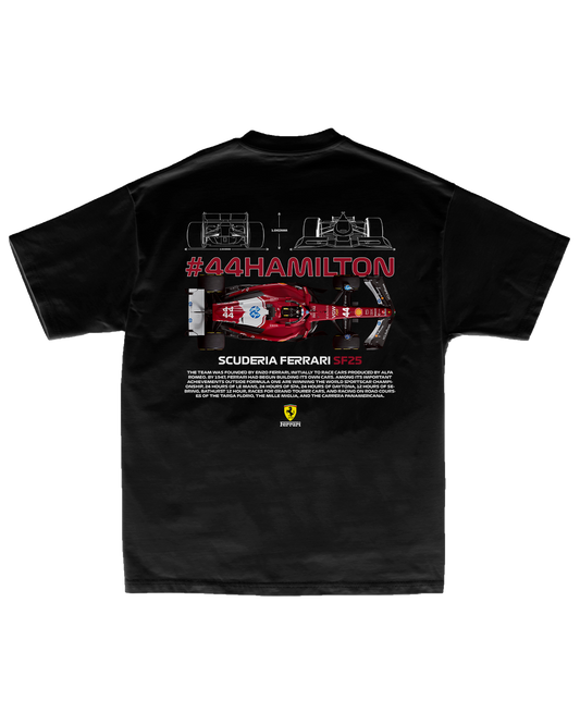 Tee Ferrari F1 Lewis Hamilton SF25 Blueprint