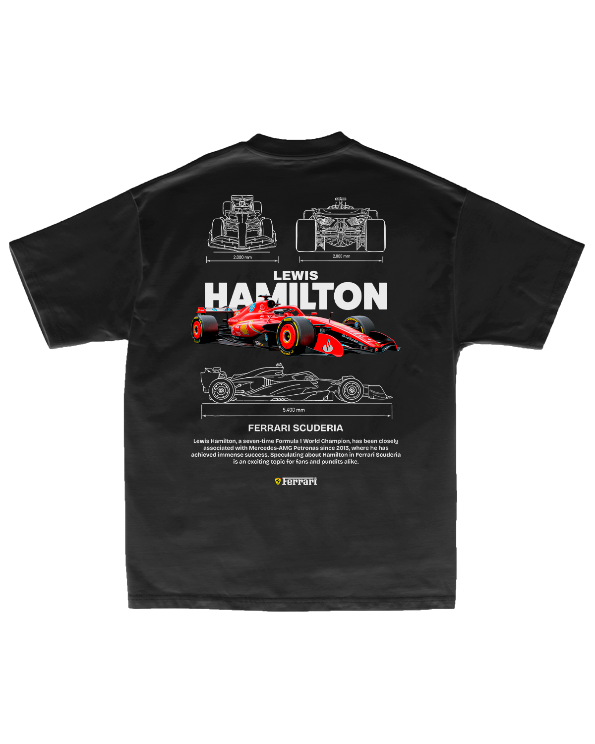 Tee Ferrari F1 Lewis Hamilton Scuderia Edition