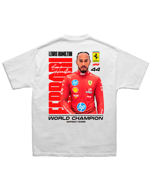 Tee Ferrari F1 Lewis Hamilton World Champion 2025