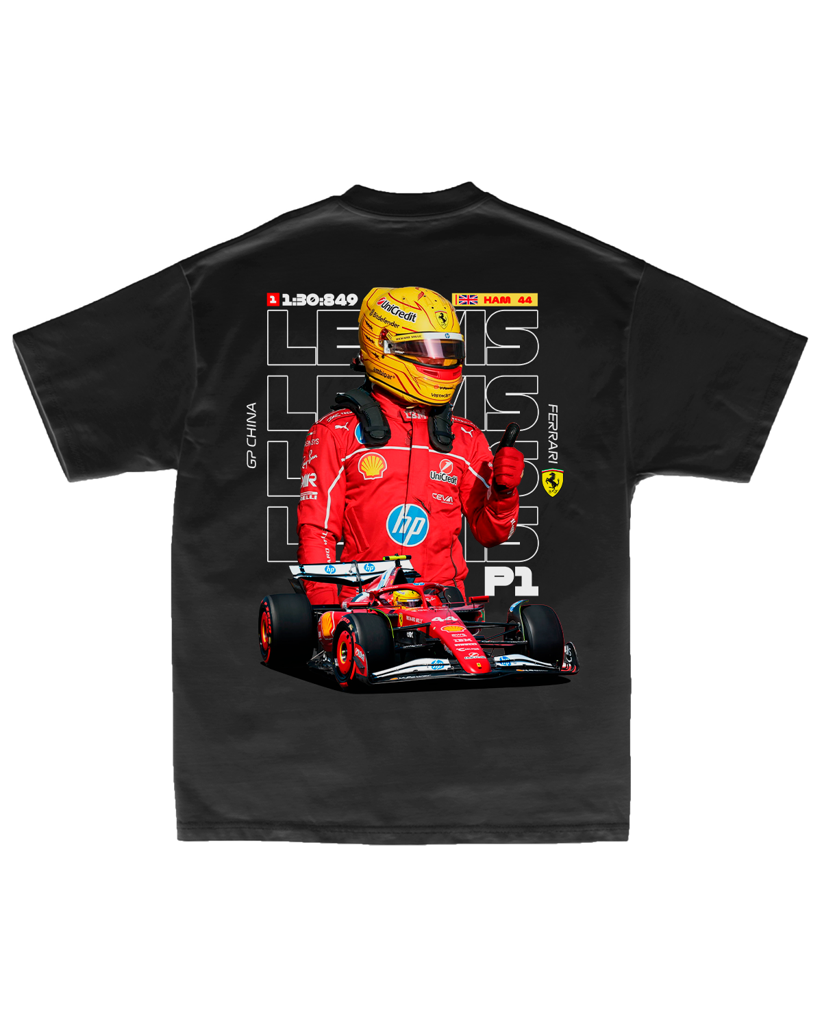 Tee Lewis Hamilton Ferrari P1
