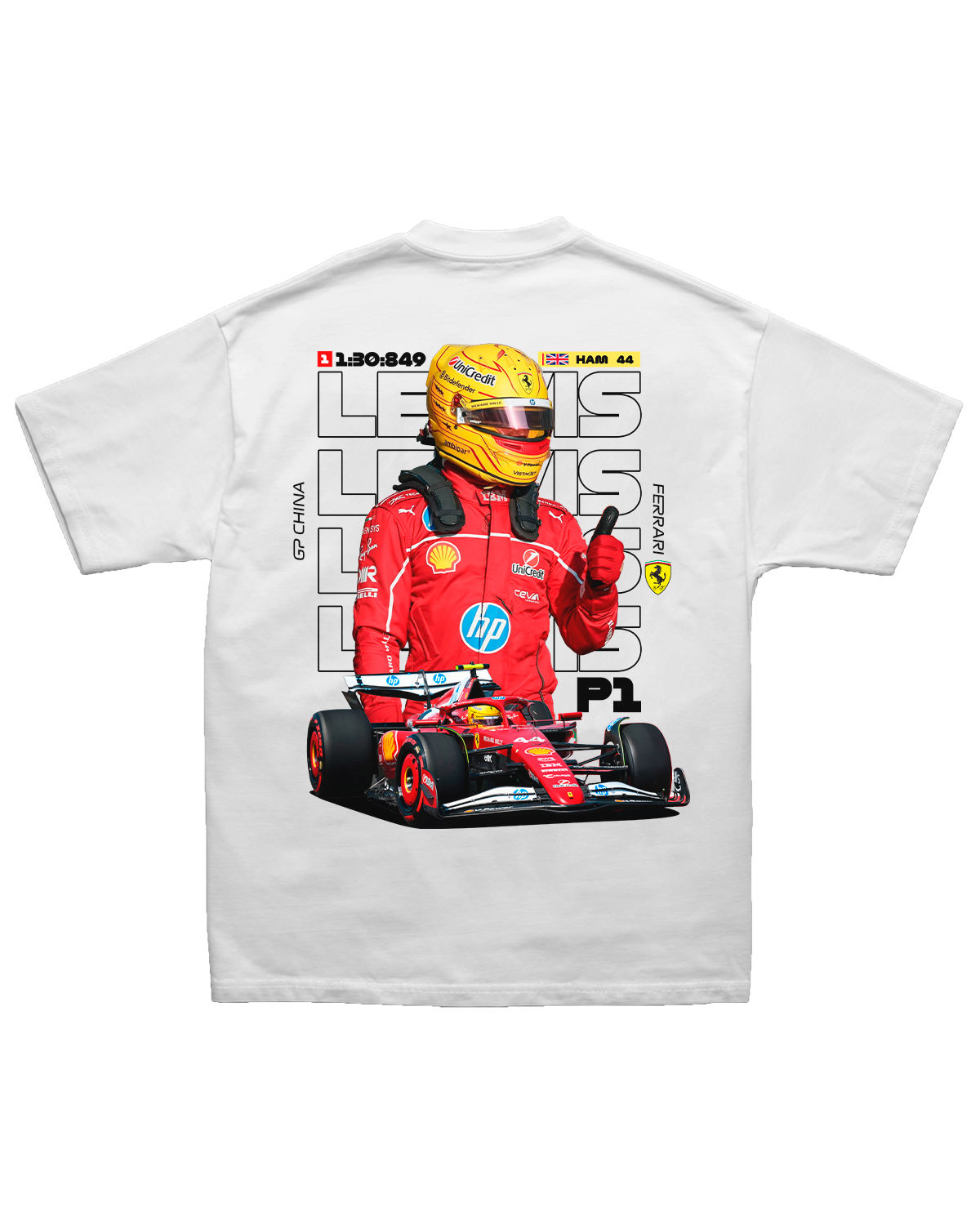 Tee Lewis Hamilton Ferrari P1