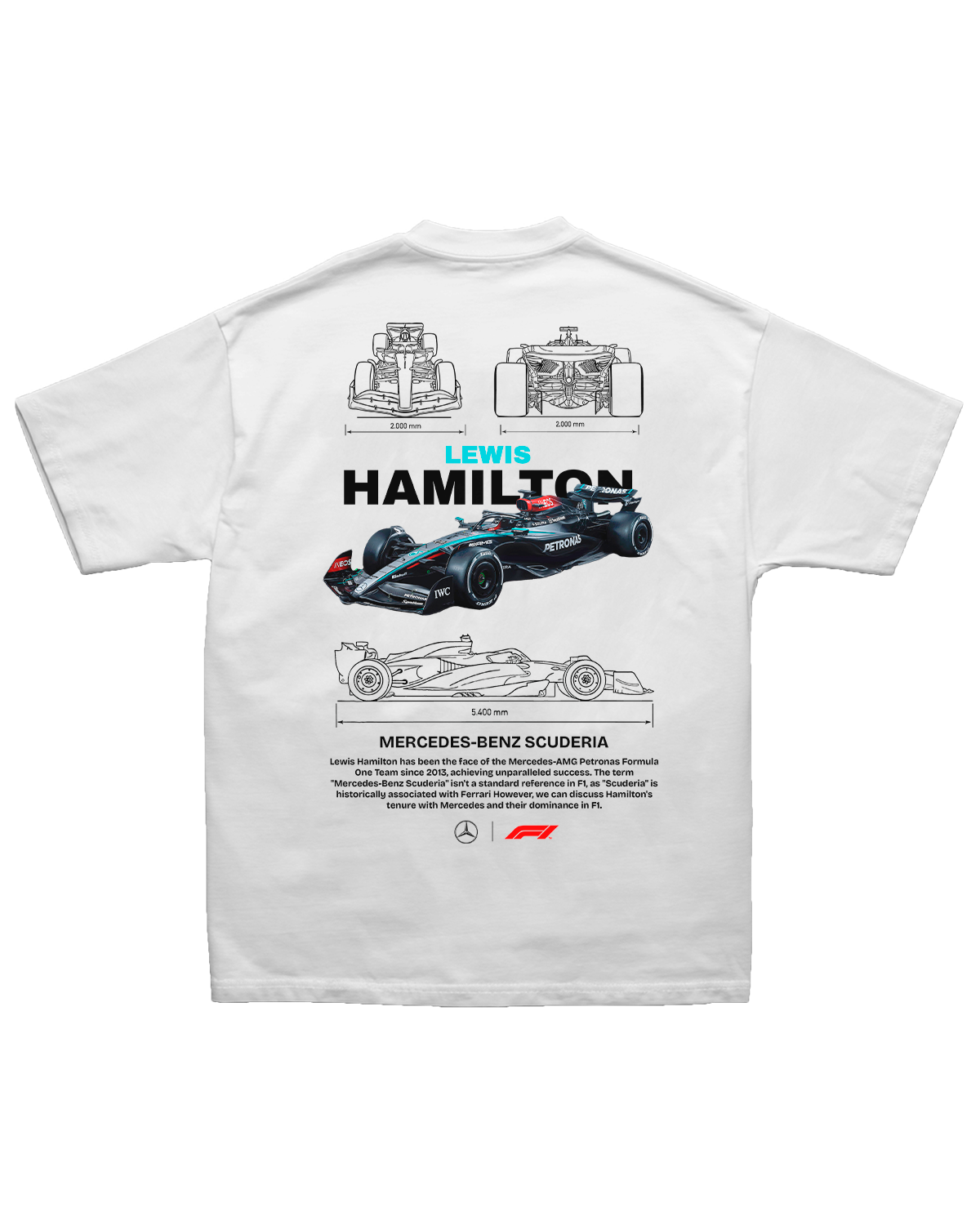 Tee Lewis Hamilton Mercedes W14 – Blueprint Edition