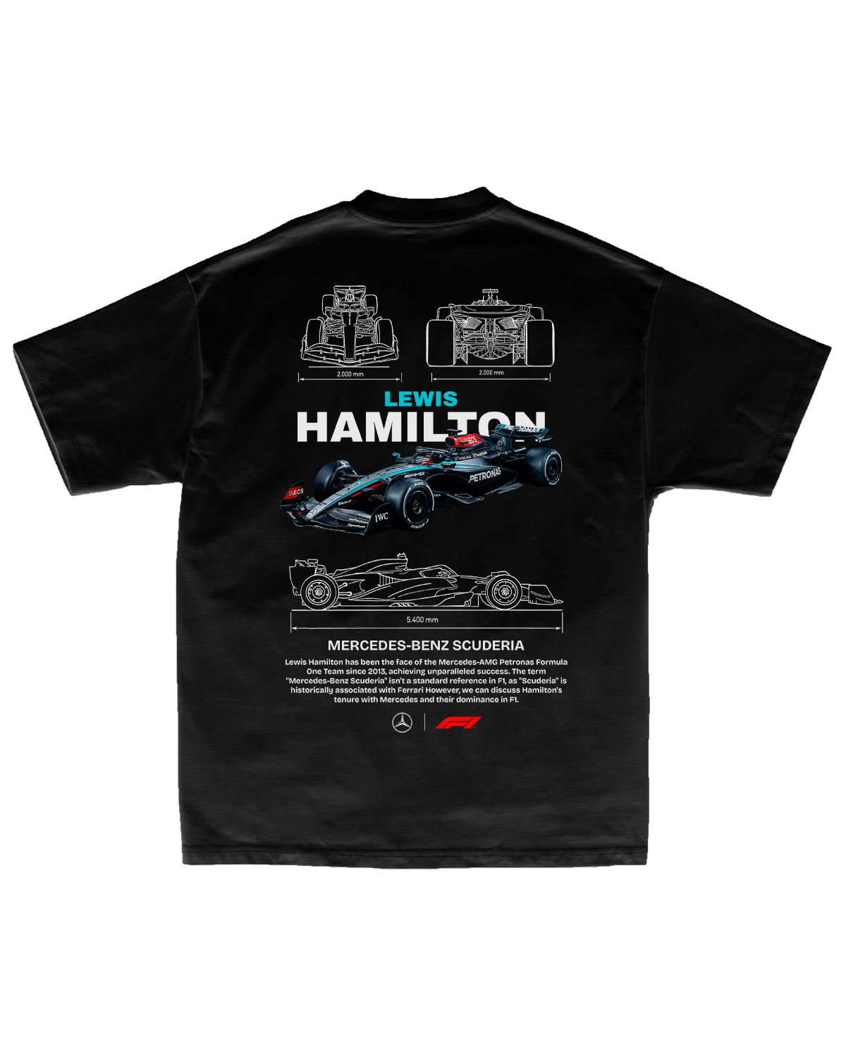 Tee Lewis Hamilton Mercedes W14 – Blueprint Edition