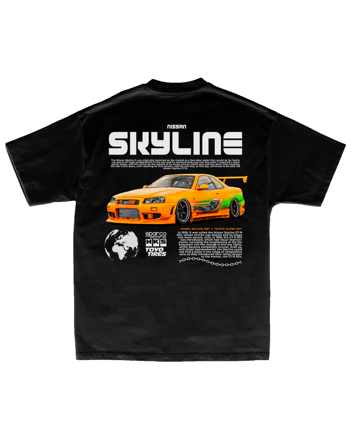 Tee Nissan Skyline R34 Paul Walker Tribute