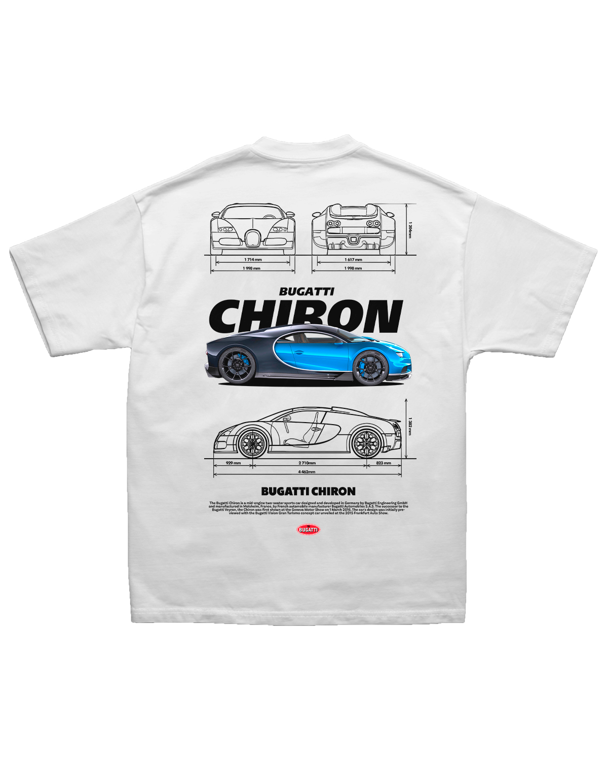 Tee  Bugatti Chiron Blueprint