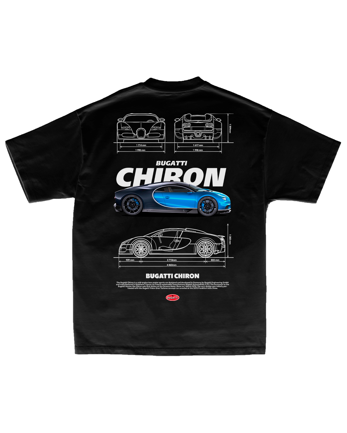 Tee  Bugatti Chiron Blueprint