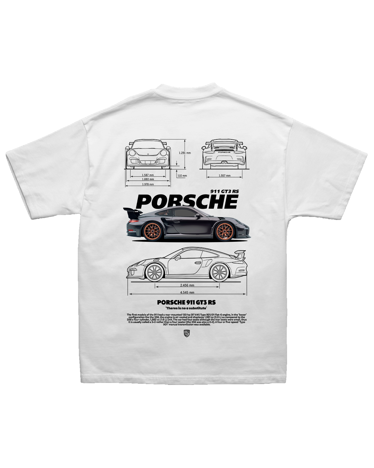 Tee Porsche 911 GT3 RS – Precision Blueprint Edition