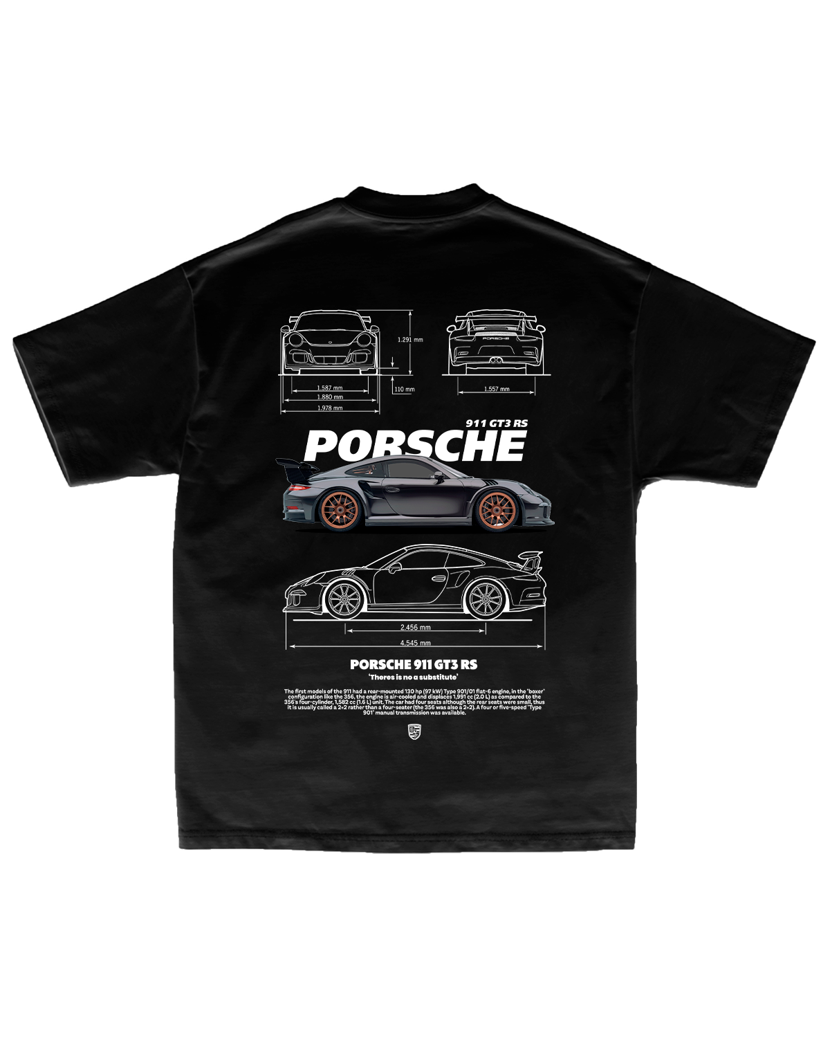 Tee Porsche 911 GT3 RS – Precision Blueprint Edition
